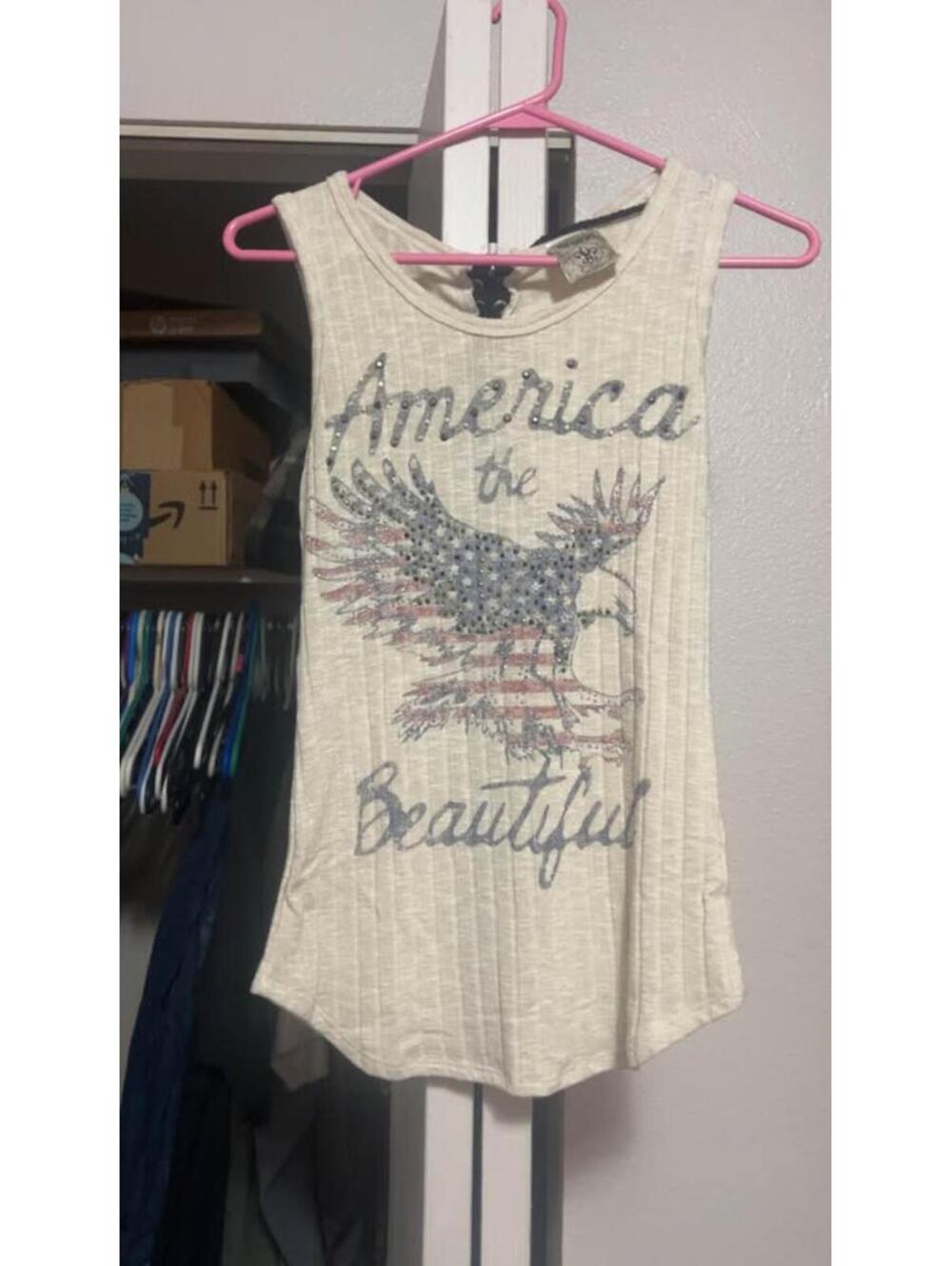 America the beautiful with lace up back-s